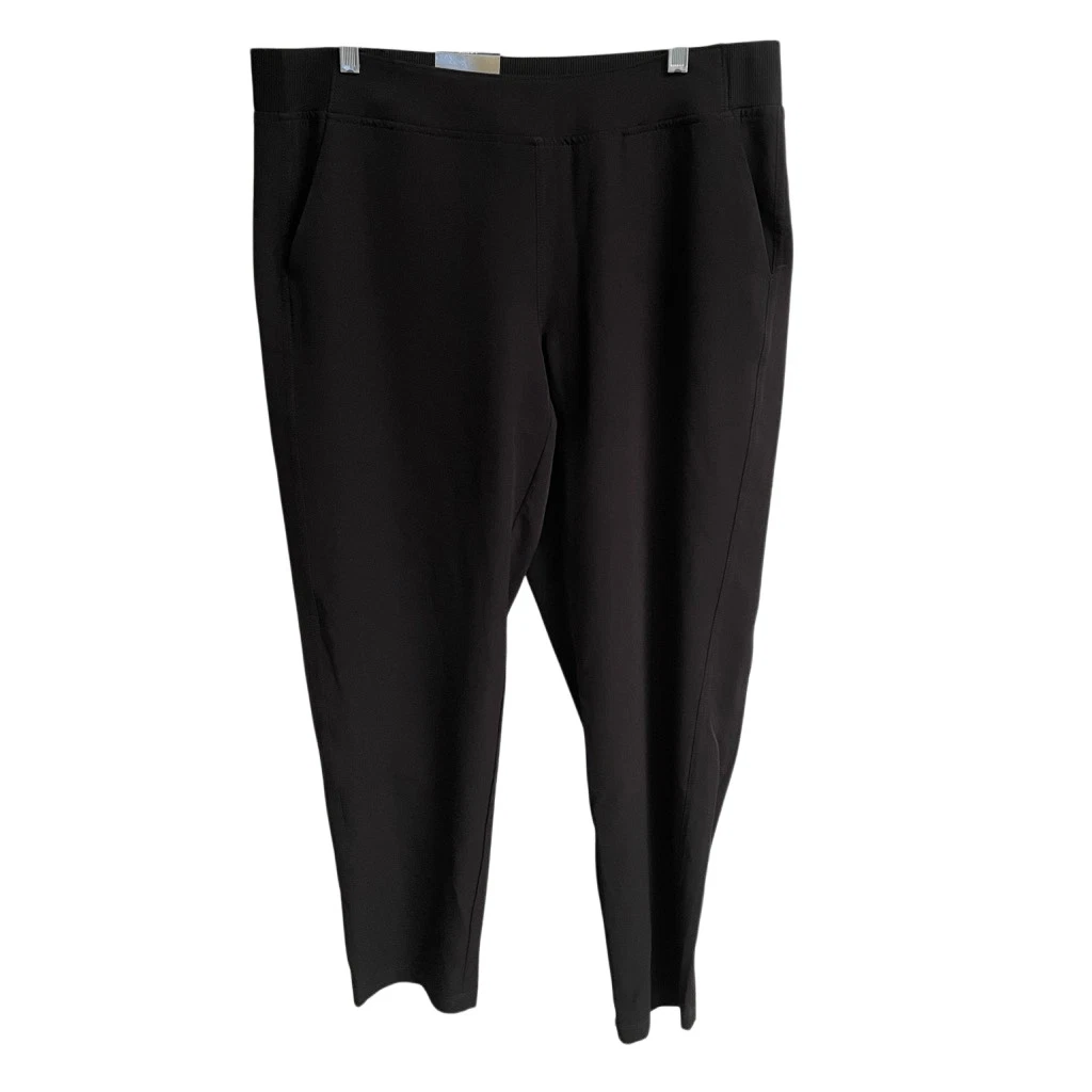 32 Degrees Cool ankle length pull on pants size L black cropped trousers