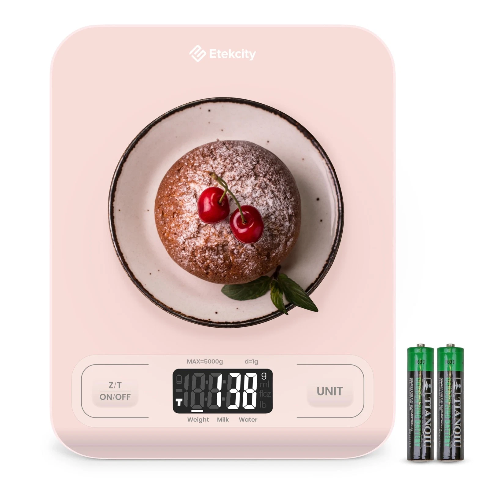 Etekcity Food Kitchen Scale, Digital Grams and Ounces for Medium Size, Pink