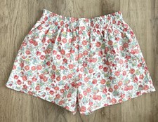 NWT Janie and Jack Girls Salmon Rose Floral Smocked Waist Short, Size 16