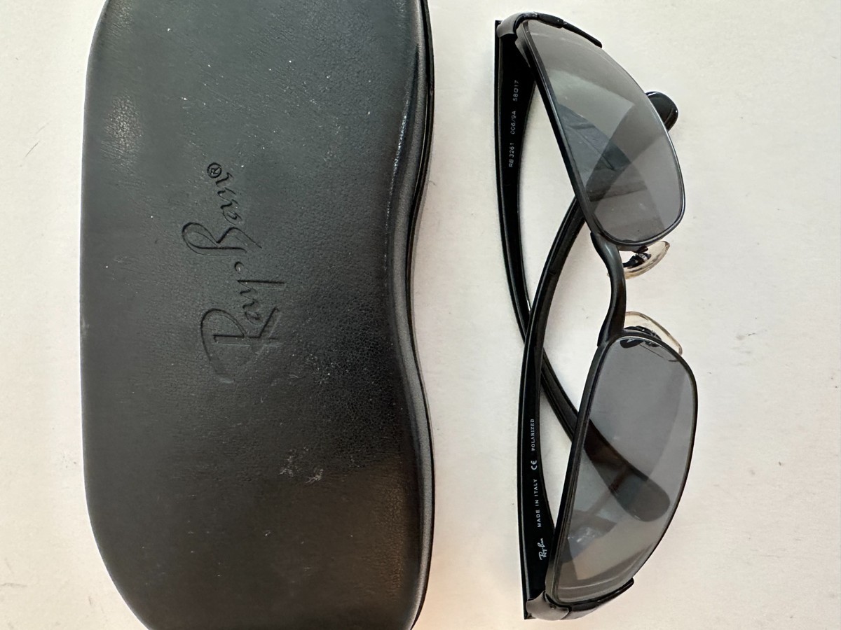 Ray Ban RB3261 Sunglasses Ray Ban Polished Black Matte Frame 