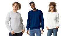 Gildan G180 - Adult Unisex Heavy Blend 50/50 Fleece Crew S-2XL Navy/Ash/White