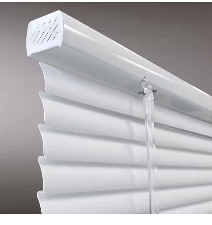 White Cordless Room Darkening Vinyl Mini Blinds with 1 in Slats 25.5 W x 72 H - Image 3 of 4