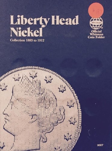 LIBERTY HEAD NICKEL  #9007 (1883-1912) VINTAGE WHITMAN COIN FOLDER - USED  #187