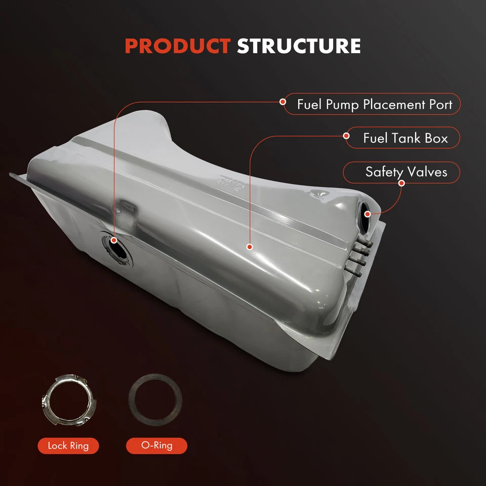 Tanque de combustible plateado de 16 galones para Dodge Dart 1970-1971 Plymouth Duster Valiant Scamp Foto 2 de 4