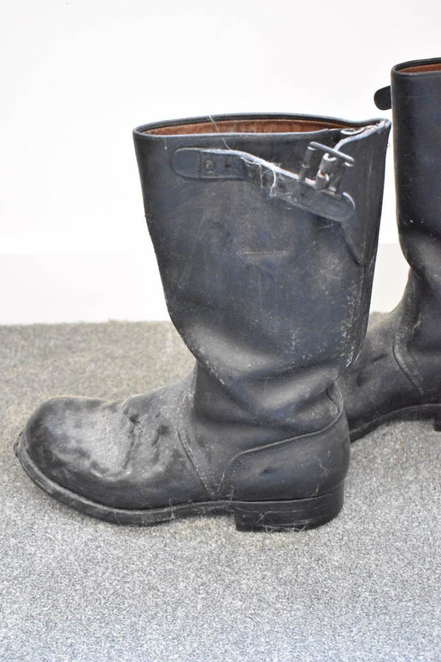 Navy Sea Boots Orgnal Bundesmarne Short Leather Jackboots Wth