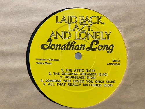 Jonathan Long Lp Laid Back, Lazy and Lonely - Obscure Loner Folk VG++ DOWNER - Bild 3 von 3