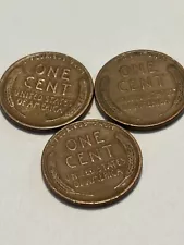 1935 p,d,s lincoln cents 3 coins one price