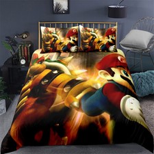 Super Mario Twin/Full/Queen/King Bed Duvet/Quilt Cover Set Pillowcase Set Linen