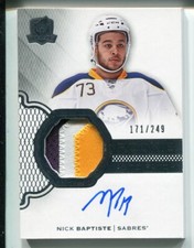 2016-17 NICK BAPTISTE UD THE CUP #118 3-COLOR PATCH AUTO RC /249 ROOKIE