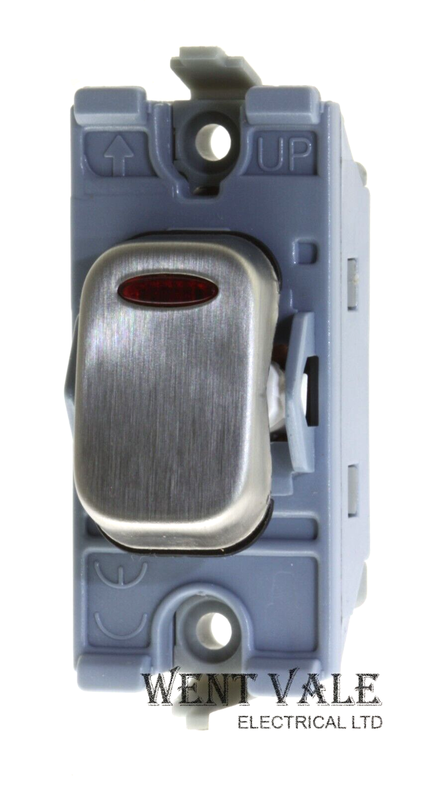 Schneider Lisse Moulded Range GGBLG2011SS - 20a Double Pole Grid Switch With LED