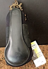 KAVALKADE BLACK DOUBLE STRAP REAR BLACK SPLINT HORSE BOOTS SIZE MEDIUM #2