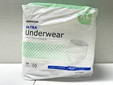 PACK OF 14 MCKESSON ULTRA UNISEX ADULT UNDERWEAR X-LARGE HEAVY ABSORBENCY 58-68"