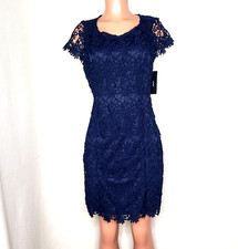 Lulus Hidden Talent Backless Lace Dress NWT Size Medium* Navy Blue #61941