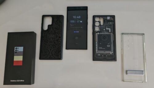 Samsung Galaxy S23 Ultra - 512 Go - Graphite - avec étuis/housses (lot d'accessoires) - Photo 1/7
