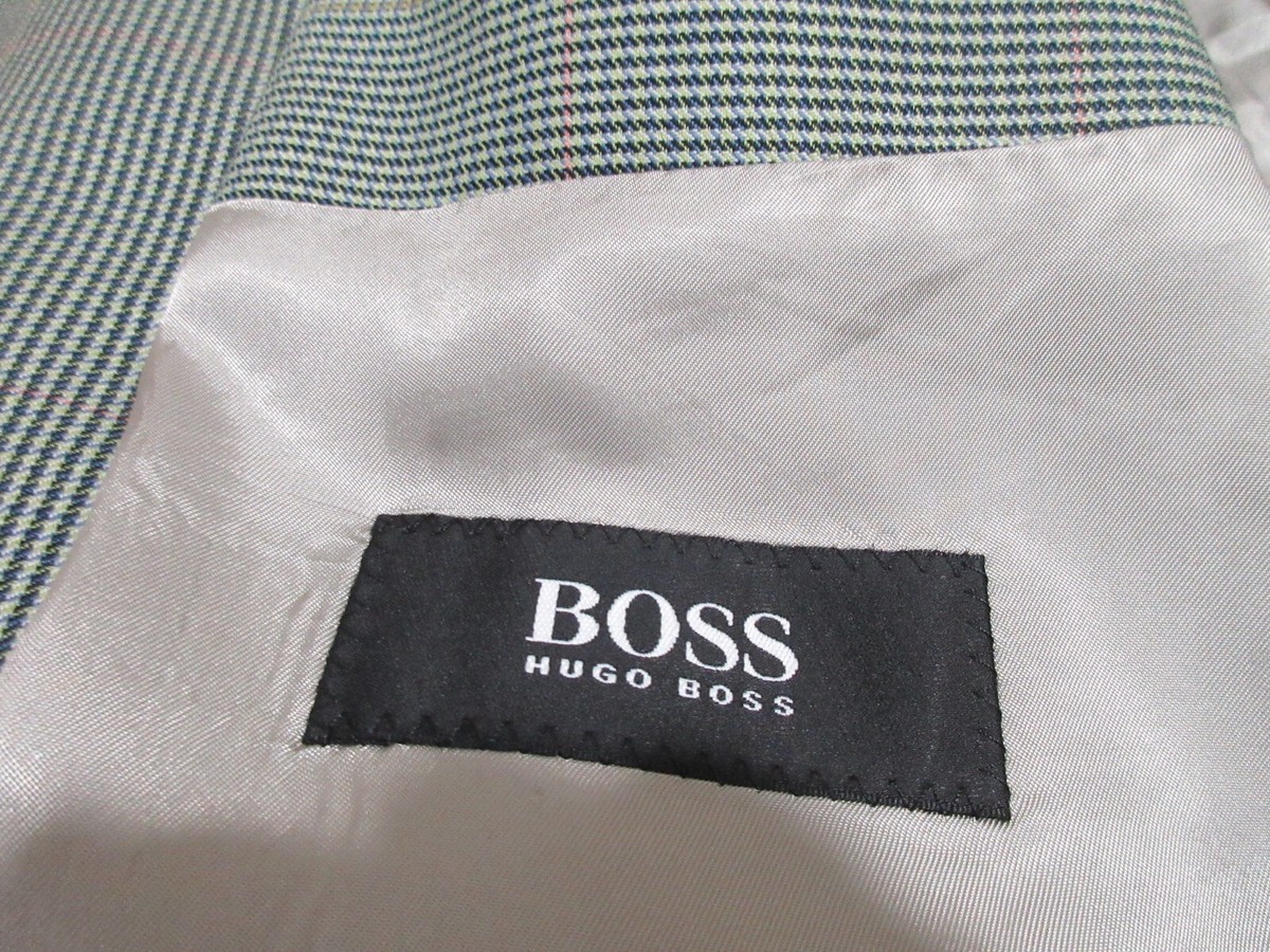 Sz 42R Hugo Boss Green Blazer Mens Wool Sportcoat 3-Button Jacket