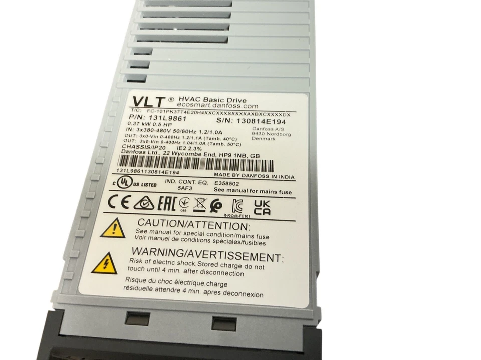 Danfoss 131L9861 FC-101PK37T4E20H4 Frequency Converter, 131L9861 - Image 3 of 3