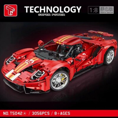3056 Stck. Riese 1/8 Maßstab Ford GT Bausteine Set (rot)