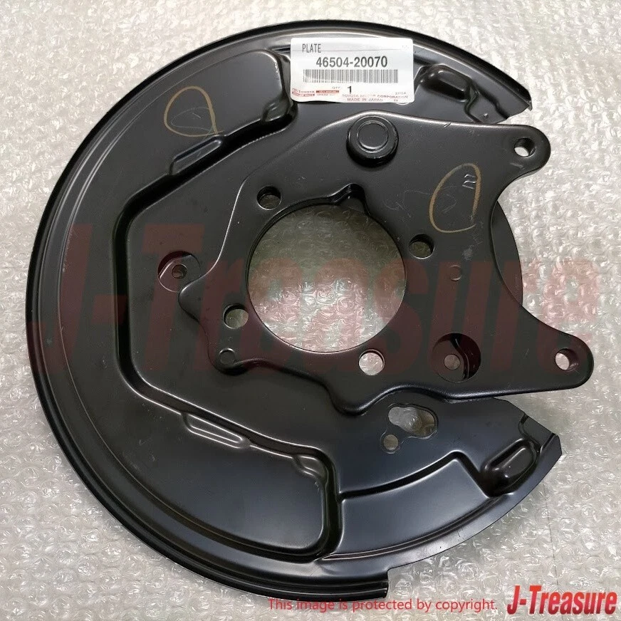 Placa de freno de estacionamiento izquierda genuina TOYOTA CELICA COROLLA MATRIX 46504-20070 OEM Foto 2 de 3