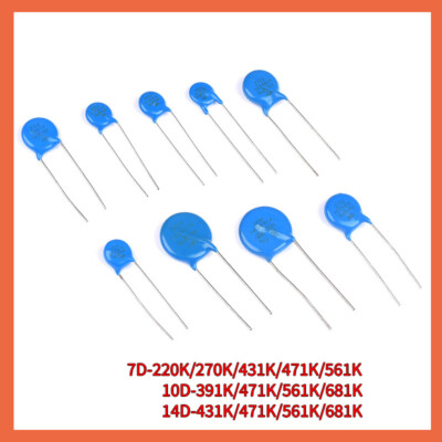 Varistoren Widerstand Varistor MOV±10% Werte 220K to 681K 22V - 680V 7D/10D/14D