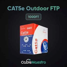 CAT5 FTP 1000FT OUTDOOR 23AWG Solid Direct Burial Wire Ethernet Network Cable