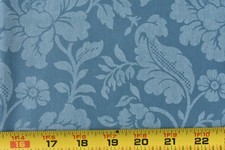 By 1/2 Yd, Large Dusty-Blue Floral on Blue Quilt Cotton, P3944