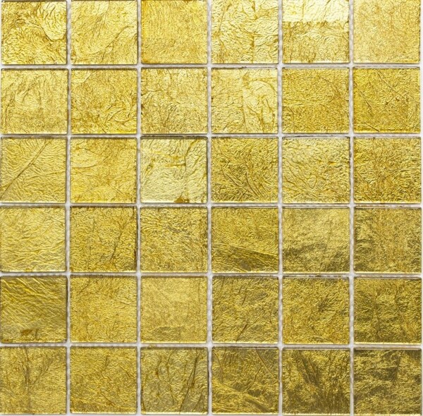 Mosaik RüCkwand Transluzent Glasmosaik Crystal Gold Struktur Mos120-0746_F-image