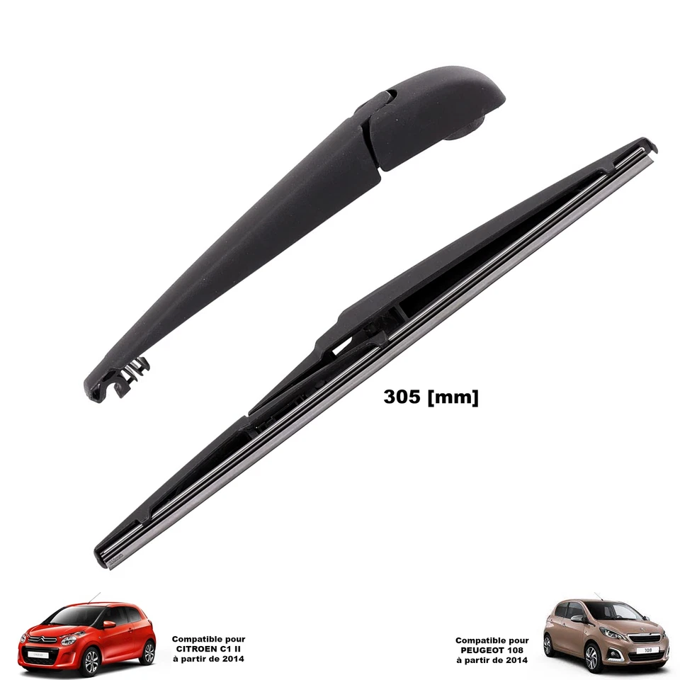 Bras Essuie Glace Lunette Arrière prévu pour CITROEN C1 II à partir de 2014 - Photo 2/4