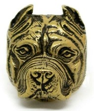 Pit Bull Dog Ring Gold Stainless  sz 7,8,9,10,11,12,13,14