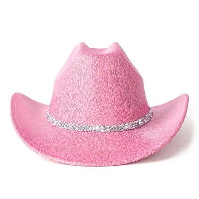 Glitter Cowboy Hat for Women and Men Party Disco Cowgirl Hat  display picture 2