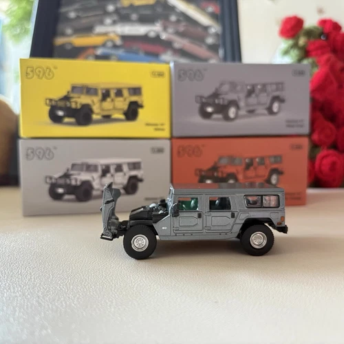 Modelo 596 escala 1/64 Hummer H1 gris diecast modelo de coche juguete regalo nuevo en caja - Imagen 4 de 5