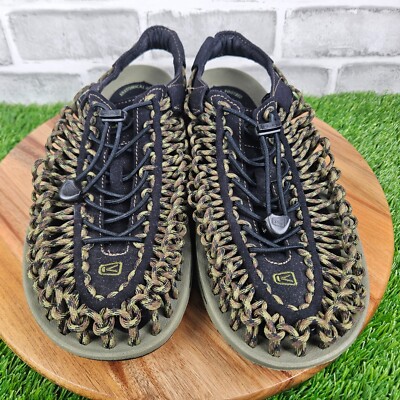 Keen Woven Bungee Cord Sandals Mens Size 10.5 Green Black  display picture 3
