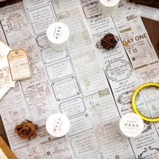 Vintage Flowers Tickets Washi Masking Tape Journals Diary Scrapbooking Stickers