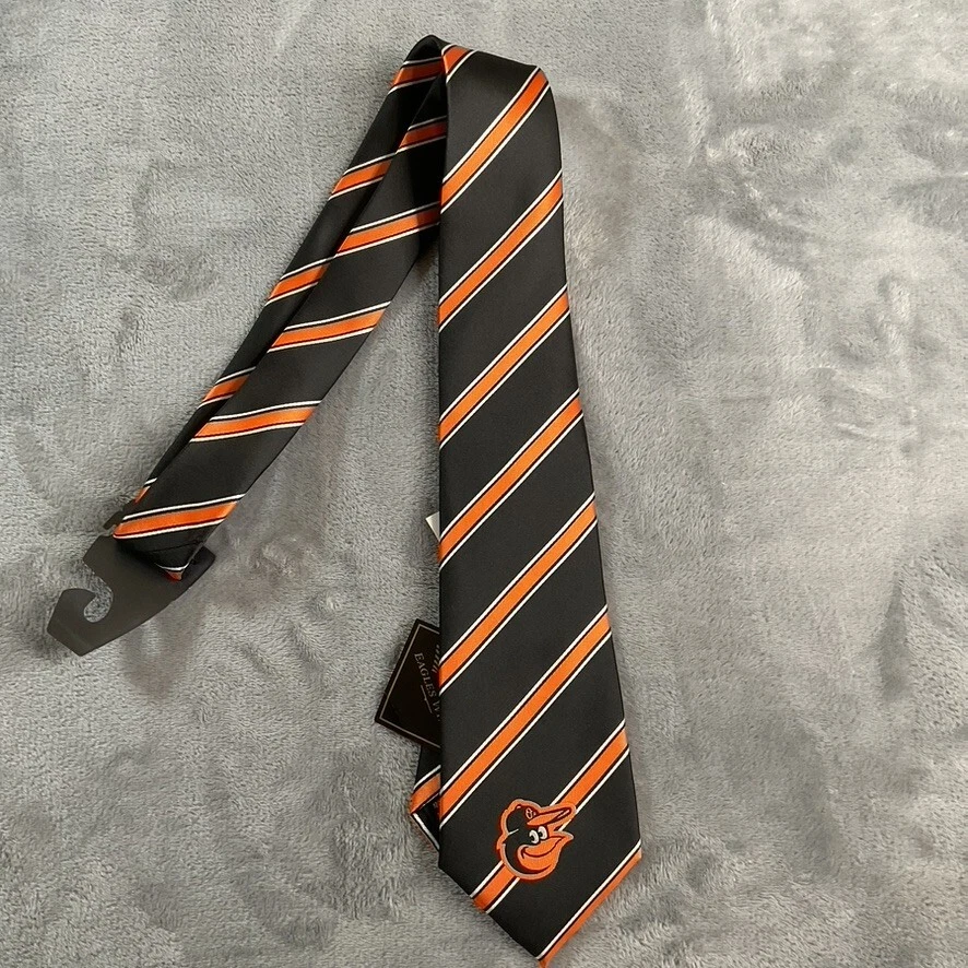 Baltimore Orioles Men's Necktie Officially Licensed MLB Baseball Black Neck Tie - Image 2 of 4