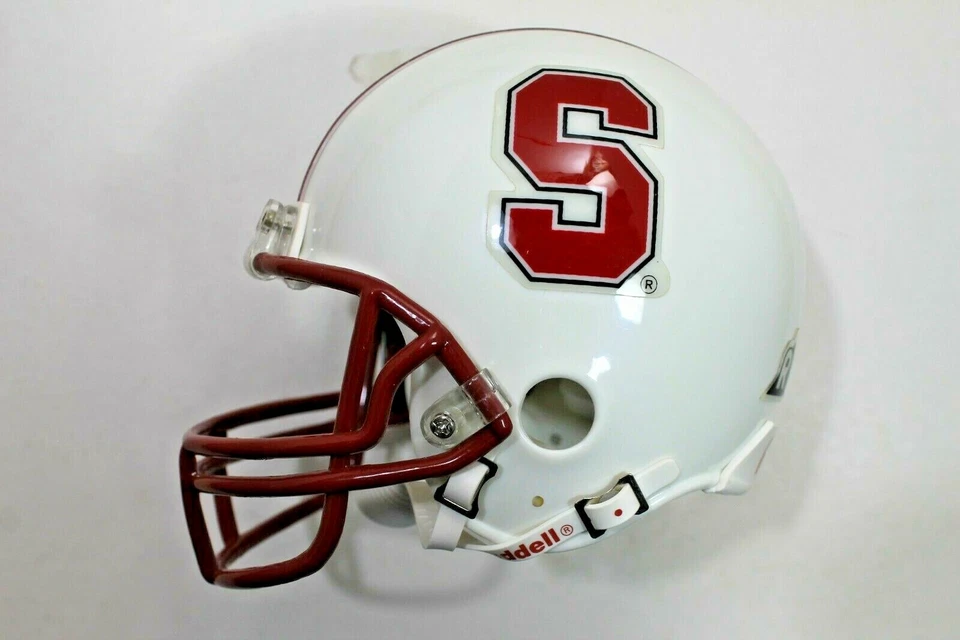 Jim Plunkett HOF 1970 Heisman Trophy Signed Autographed Stanford Mini Helmet JSA - Image 4 of 4