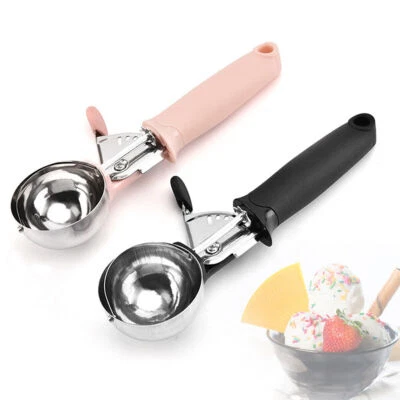 Stainless Steel Ice Cream Scoop Mash Potato Spoon Ball Scooper Kitchen Tool