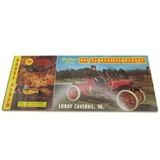 Luray Caverns Virginia Car & Carriage Caravan Souvenir Photo Postcard Album Book