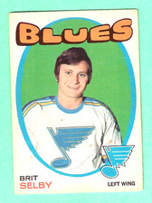 (1) BRIT SELBY 1971-72 O-PEE-CHEE  # 226  BLUES  VG  CARD (I6452)