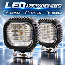 2 x LED Scheinwerfer 48W 12V 24V Arbeitslicht Offroad Jeep Bagger Traktor