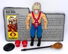Vintage 1987 Hasbro GI Joe BIG BOA v1 3.75" Action Figure & File Card Cobra ARAH