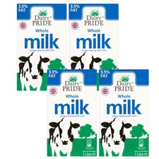 Dairy Pride Longer Lasting UHT Whole 3.5% Fat Milk 1L x 4