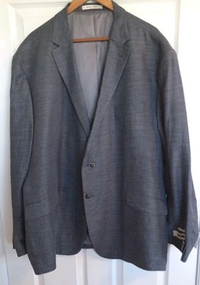 Joseph Abboud Gray Linen Blazer NWT Tailored Fit 54R 2 Button 2 Vent READ