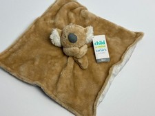 NWT Carters Child Of Mine Brown Tan White Koala Bear Plush Baby Security Blanket