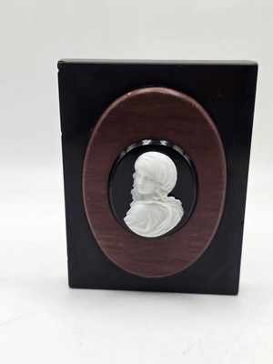 Antique RARE Beatrice Cenci Cameo Mounted 4''x 3'' Onyx Marble 