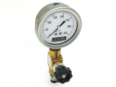 #ad 350 NKS Pressure Gauge w ASK SAN 400 Regulator Valve $15.00