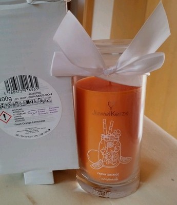 Juwelkerze ''Fresh Orange Lemonade'' Duftkerze mit silbernem Armband  OVP neu