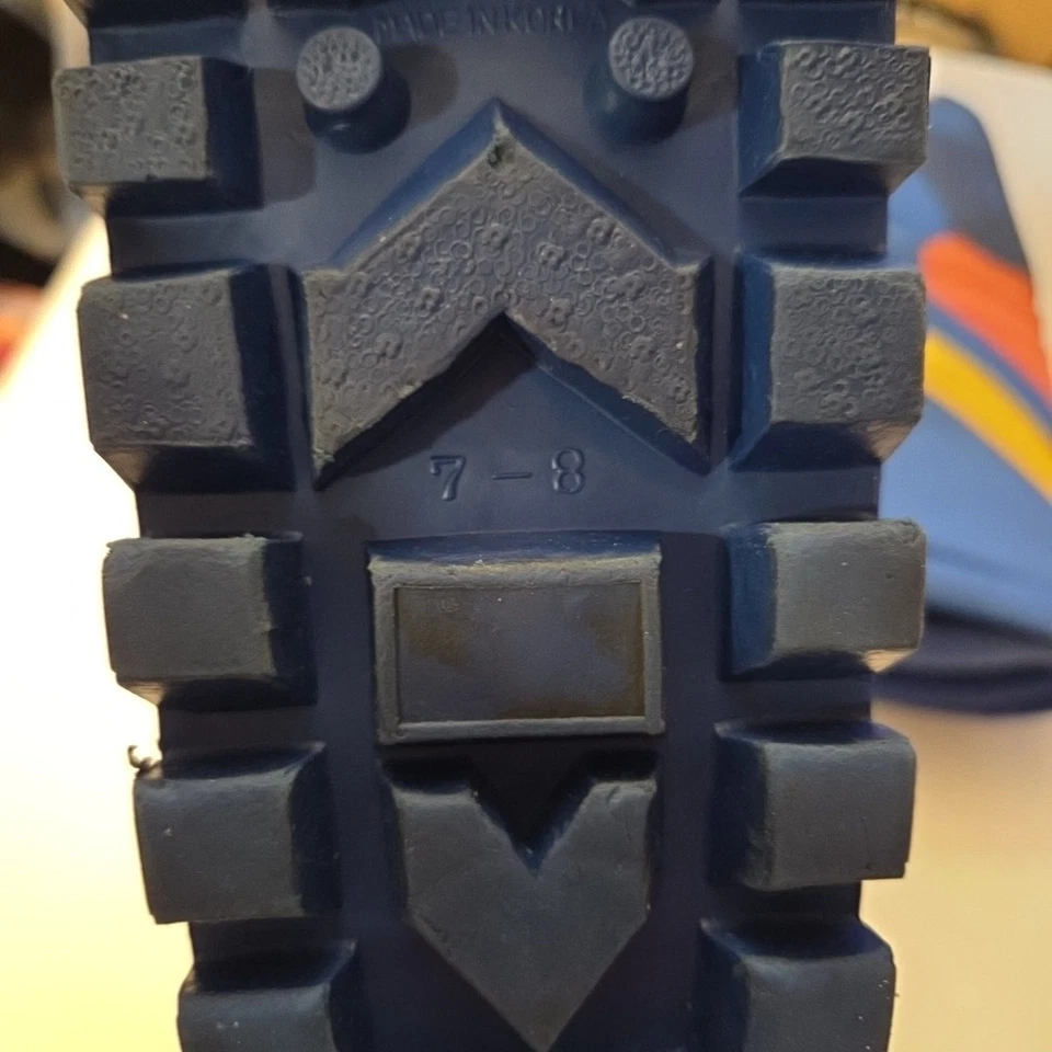 Винтажные оригинальные лунные ботинки WM размер 9/10 мужские 7/8 синие желтые радужные 1970-е  - Изображение 4 из 4