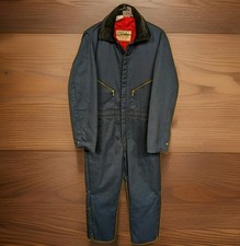 Walls Blizzard Pruf Coveralls Quilted Insulated Canvas Med Short 38-40 EUC Blue