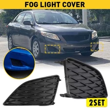 2set FRONT BUMPER FOG LIGHT LAMP HOLE COVER GRILLES SET FOR 2009-2010 TOYOTA COR