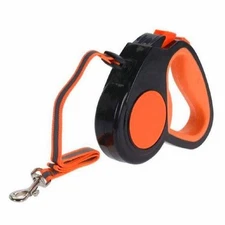 Orange Reflective Automatic Dog Leash  For Medium Breeds up to 44 Pounds