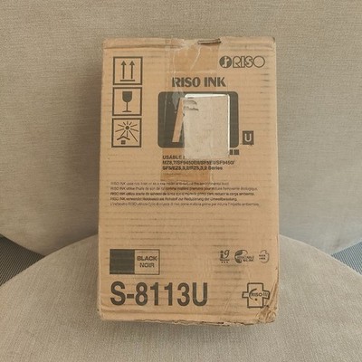Riso S-8113U F II Type Black Ink | 2 Cartridges Genuine OEM for SF9450 SF5450